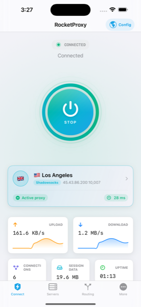 Connect screen